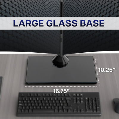 Large, sturdy glass base.