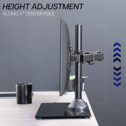 Height adjustment along the center pole