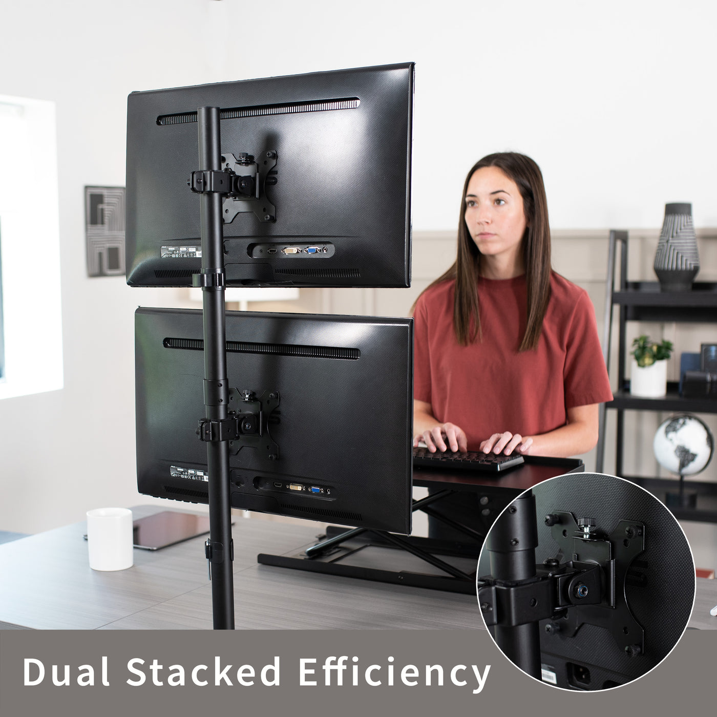 Dual Monitor Desk Mount – VIVO - desk solutions, screen mounting