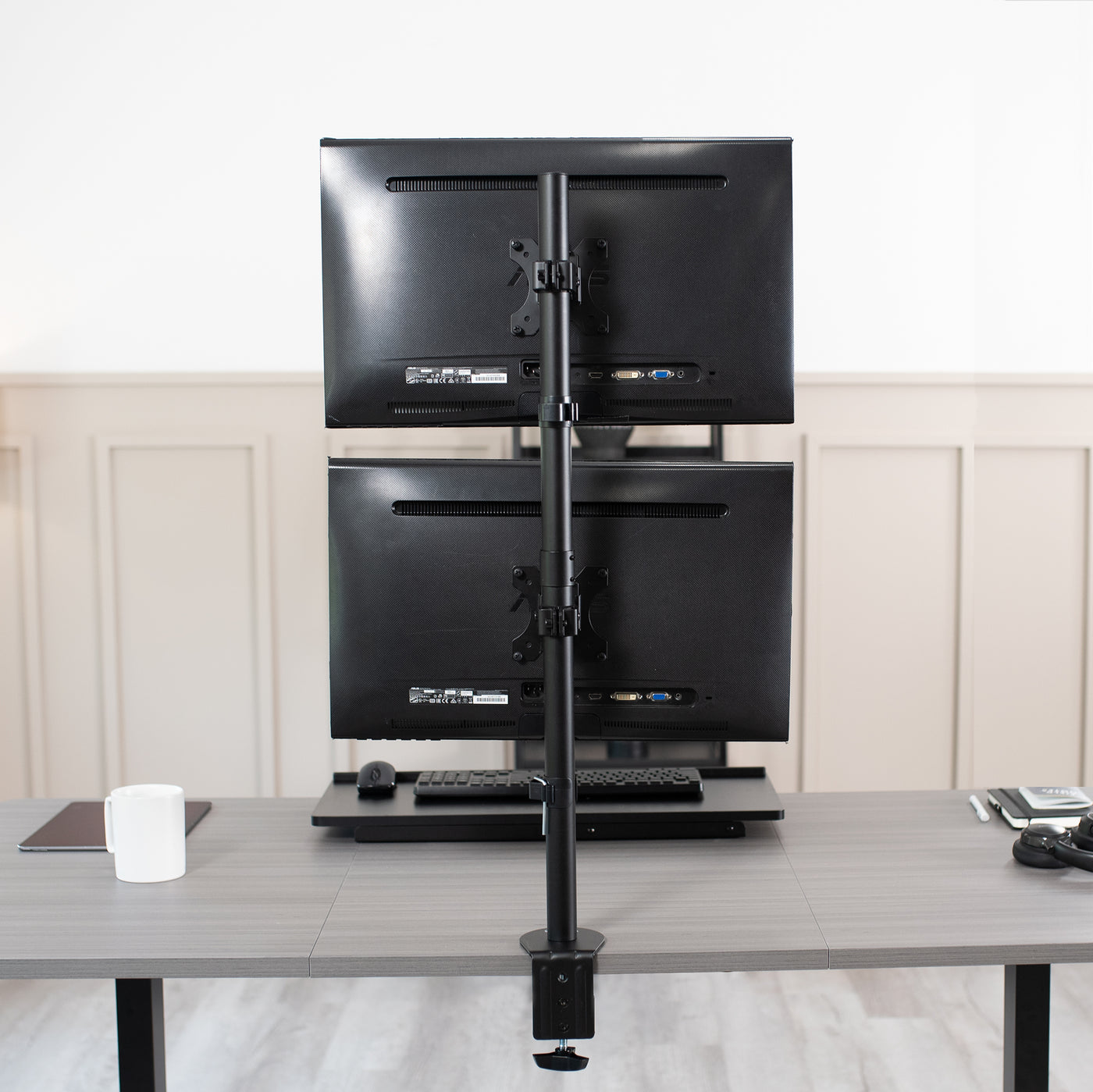2MSFVB-T Dual Vertical Array Monitor Stand, Free-Standing for 2