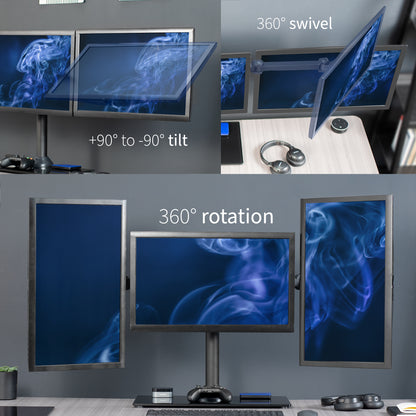 Triple Monitor Desk Stand