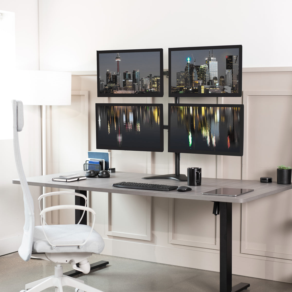 Desk With Screen Built In Desk Computer Monitor Mount Setup Cockpit – The Dual