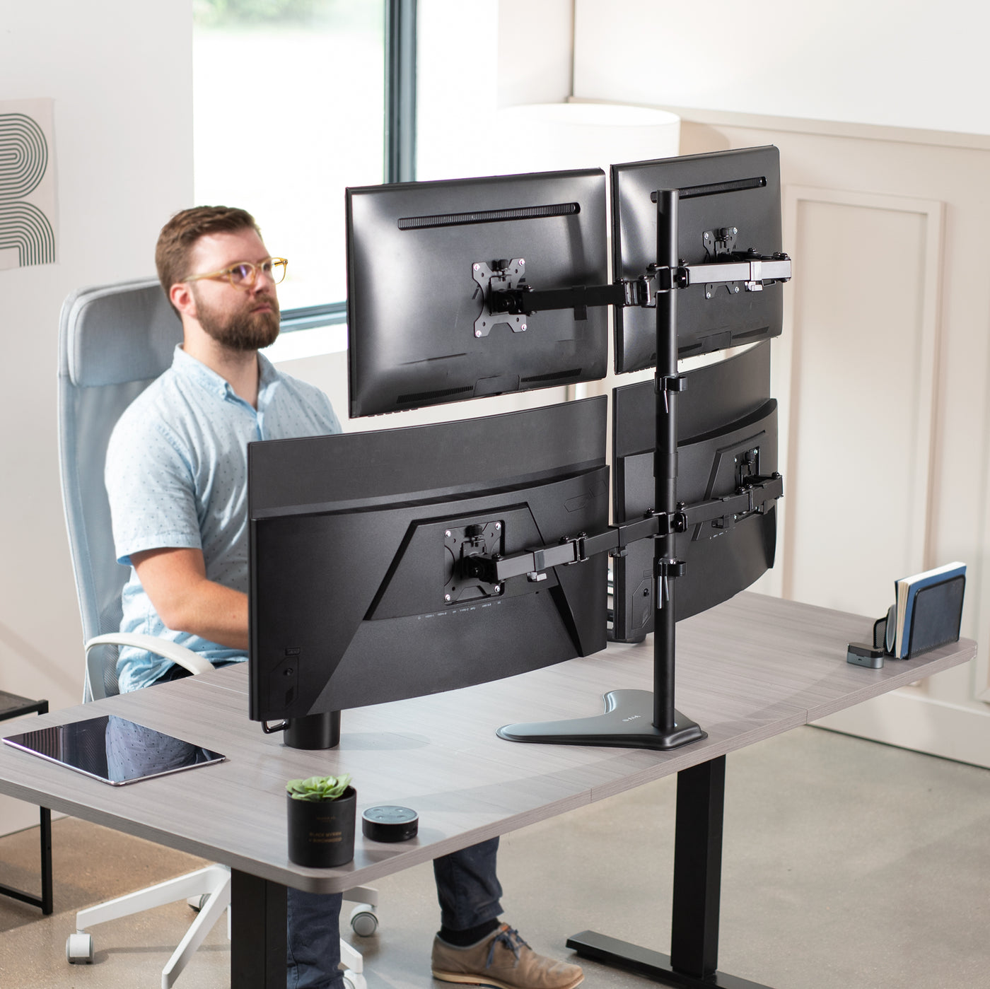 Quad Monitor Desk Mount Iceland