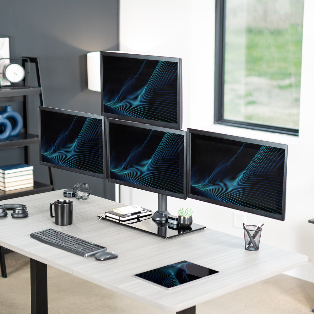 Monitor Desk Rig Quad Monitor Desk Stand - 13” to 24