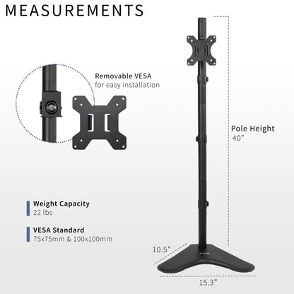 Single Monitor Extra Tall Desk Stand