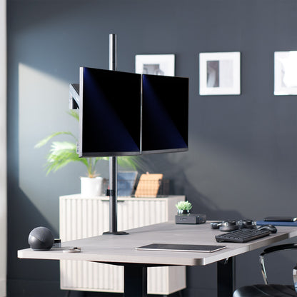 Vivo Laptop And Dual 13 To 27 Inch Lcd Monitor Stand Up Desk Mount