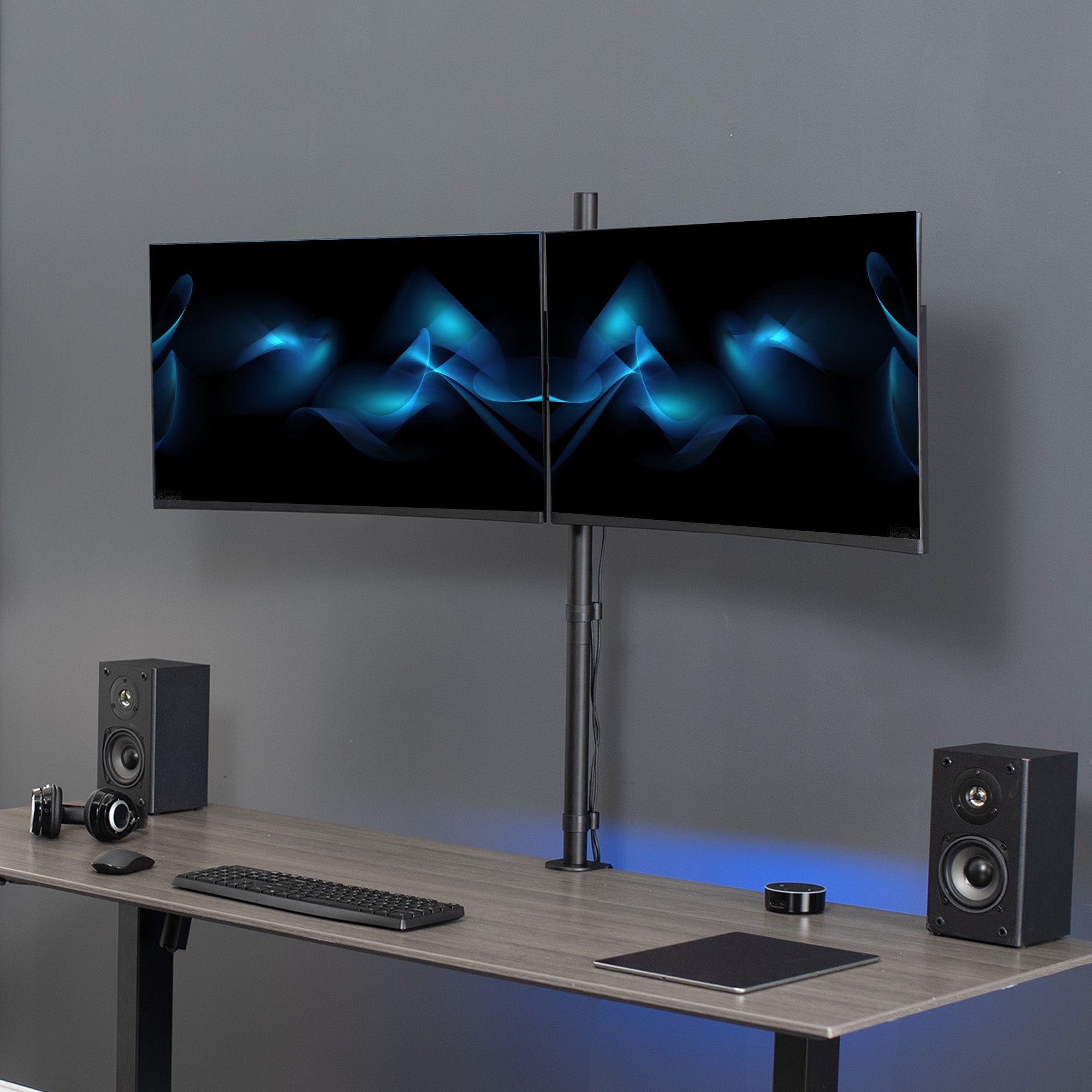 Vesa Monitor Stand VIVO Premium Triple Monitor Desk Mount For 3 Screens ...