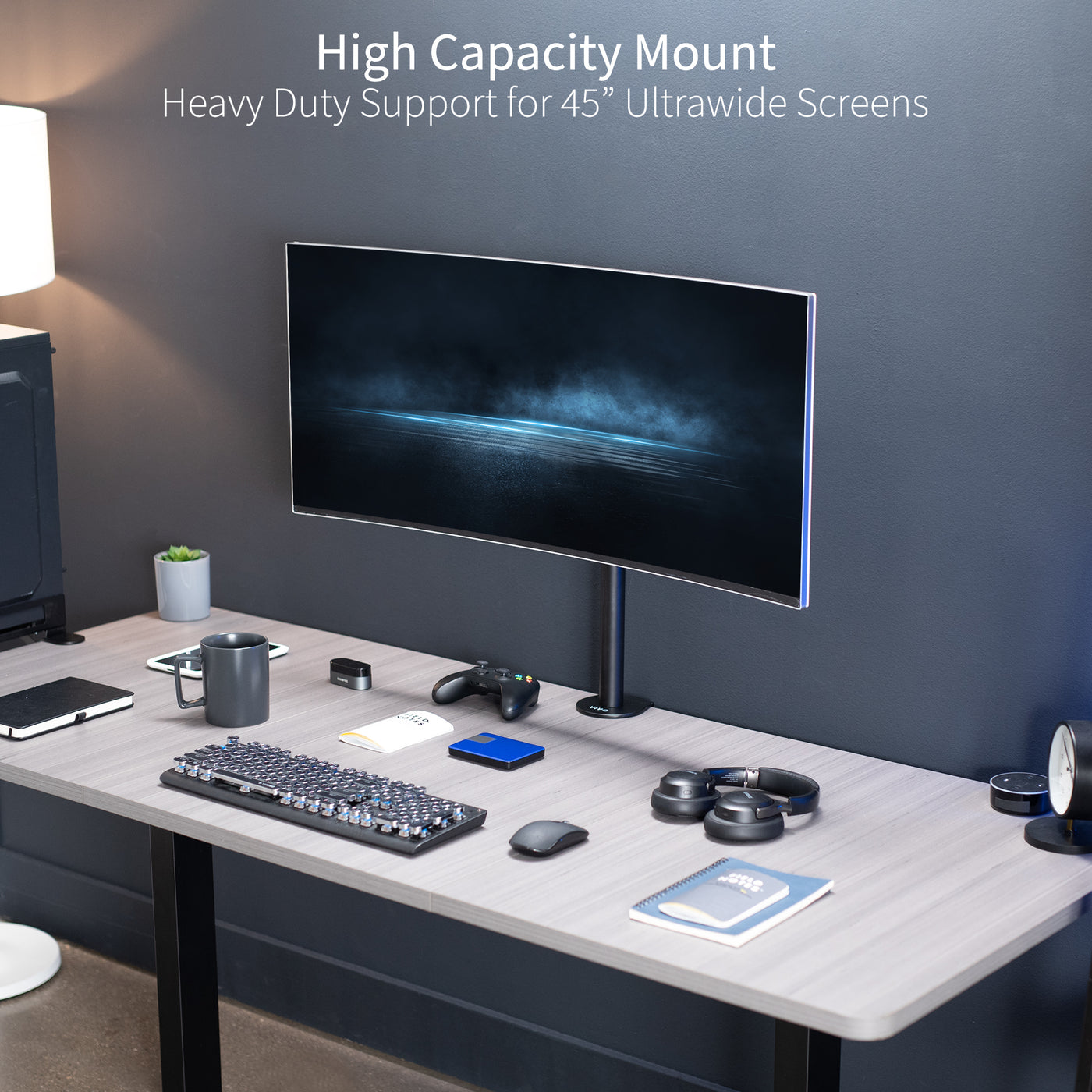 Single Ultrawide Monitor Desk Mount – VIVO - desk solutions, screen ...