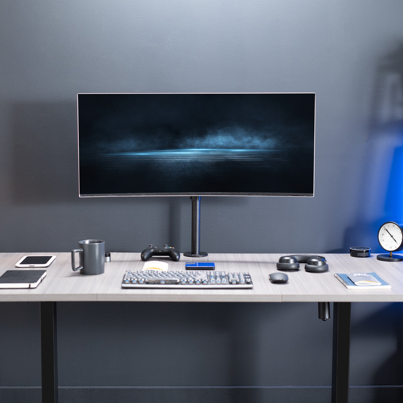 Single Ultrawide Monitor Desk Mount – VIVO - desk solutions, screen ...