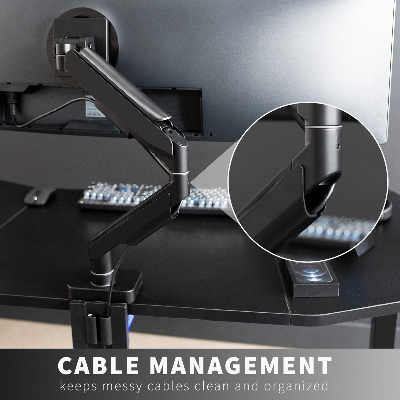  The ultimate ultrawide mount for gamers and content creators alike, this premium stand perfectly counterbalances the weight of your 17” to 49” monitor (up to 44 lbs) for optimal ergonomic positioning. 