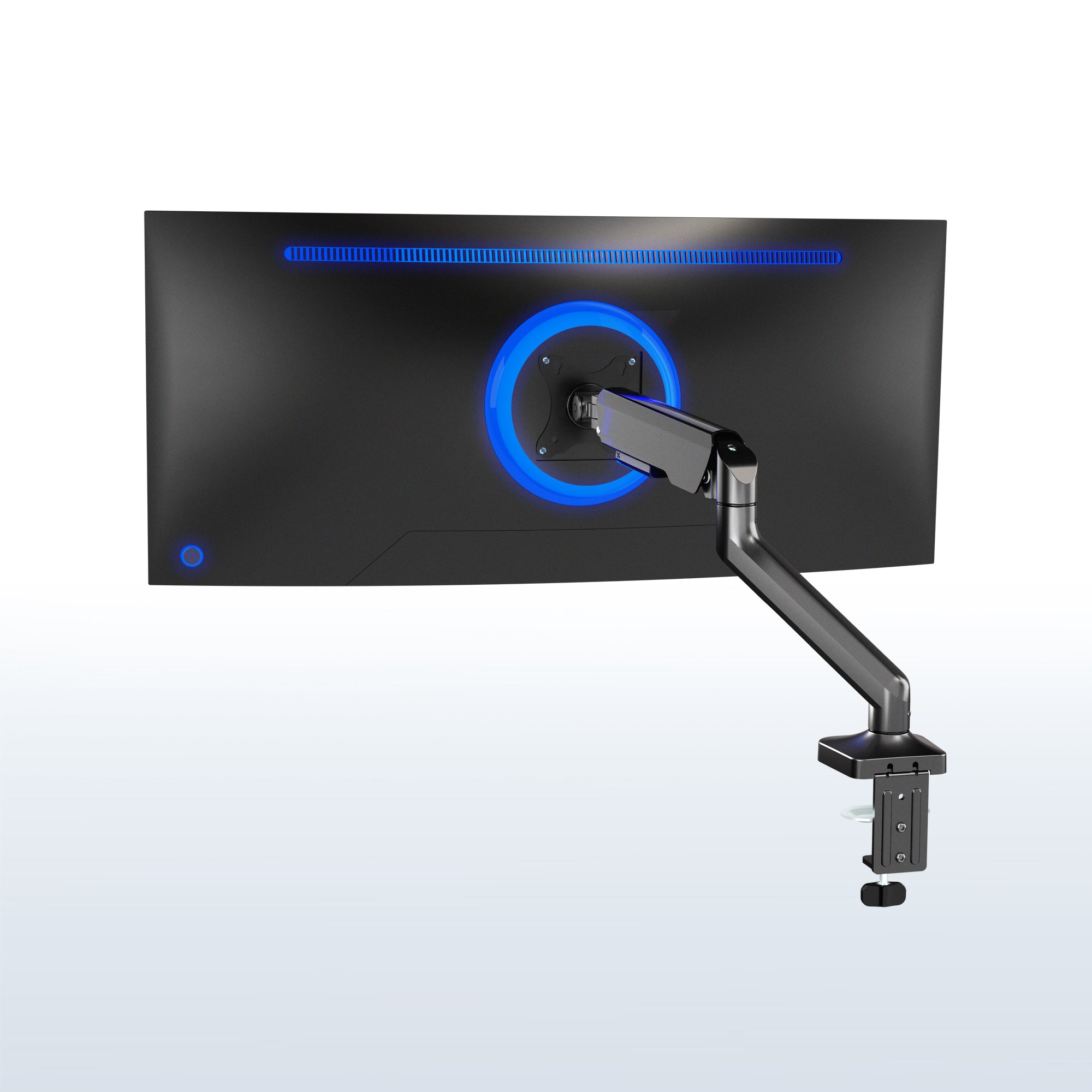 Pneumatic Arm Single Ultrawide Monitor Desk Mount - Up to 40
