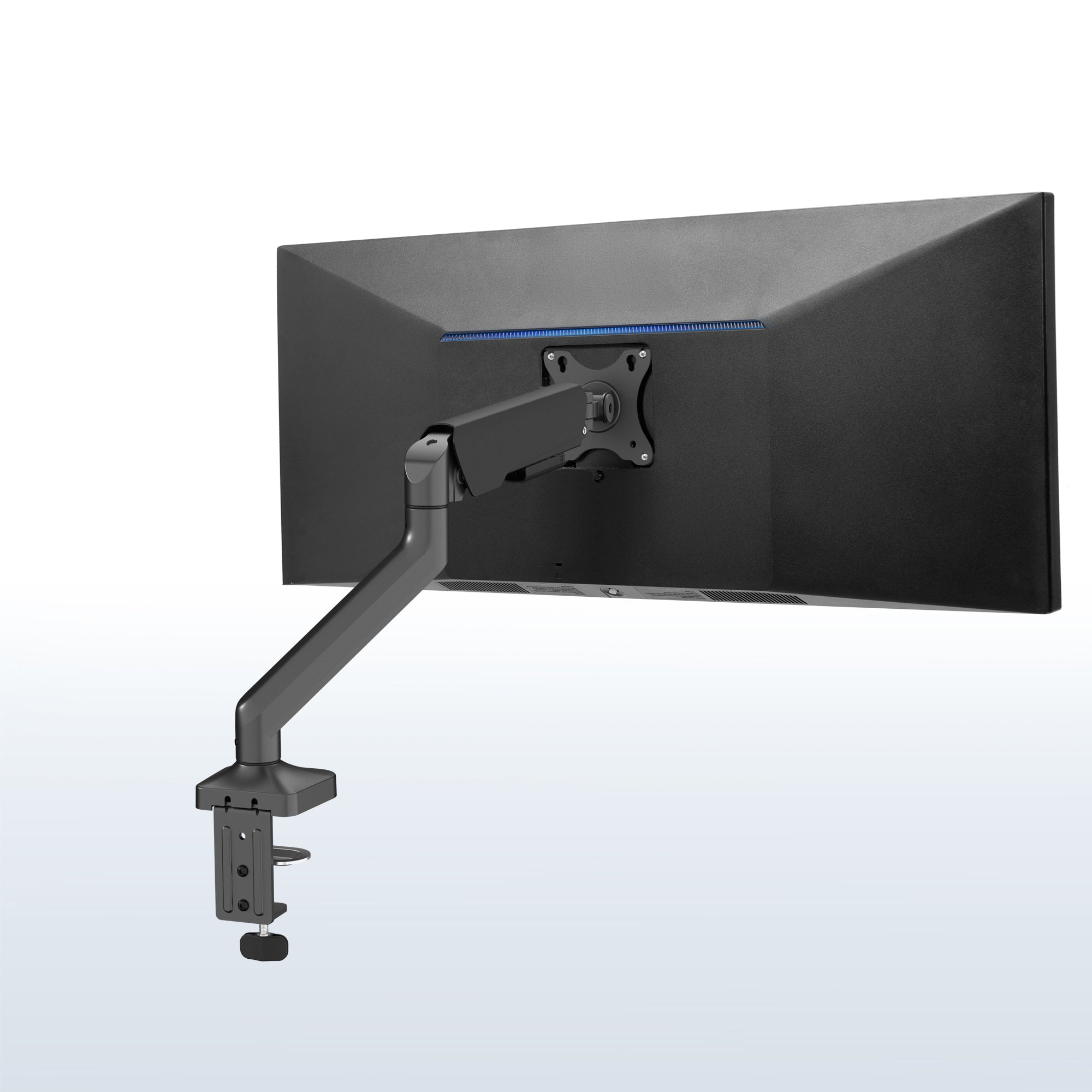 Pneumatic Arm Single Ultrawide Monitor Desk Mount