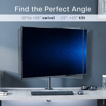 Find the perfect viewing angle with tilt, swivel, and height adjustment. 