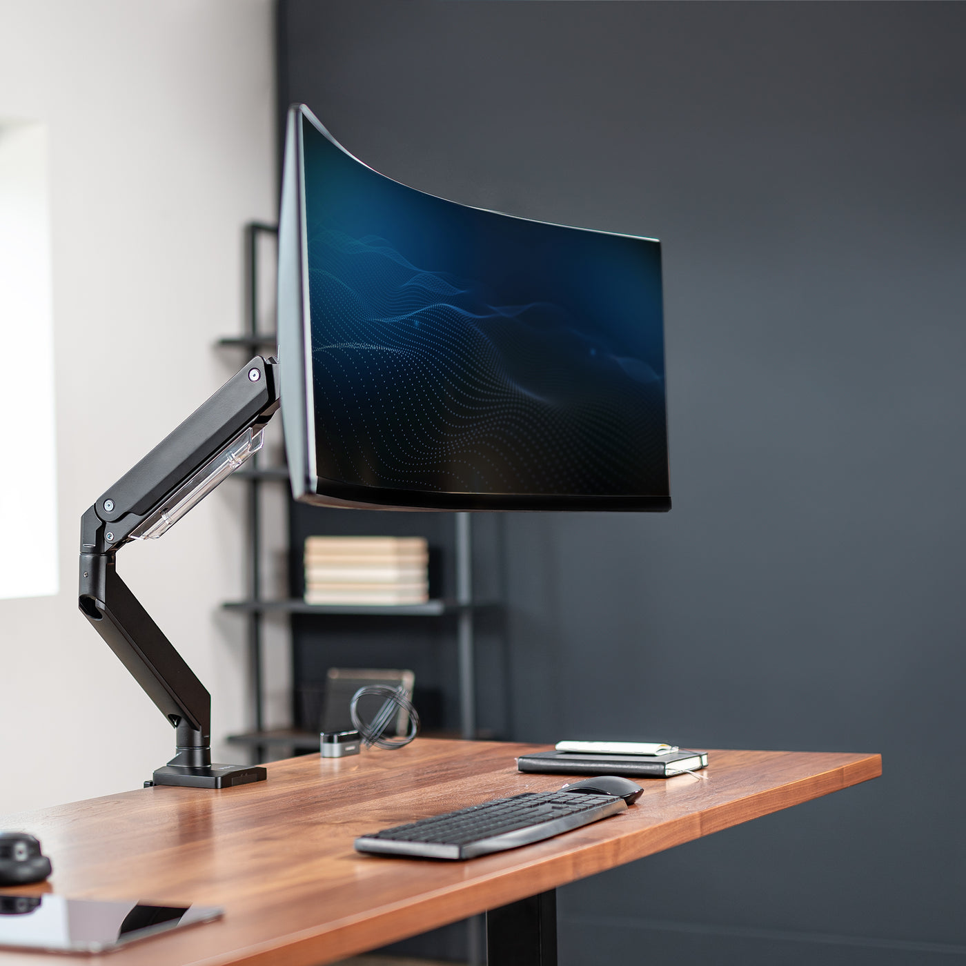 Pneumatic Arm Single Ultrawide Monitor Desk Mount – VIVO - desk ...