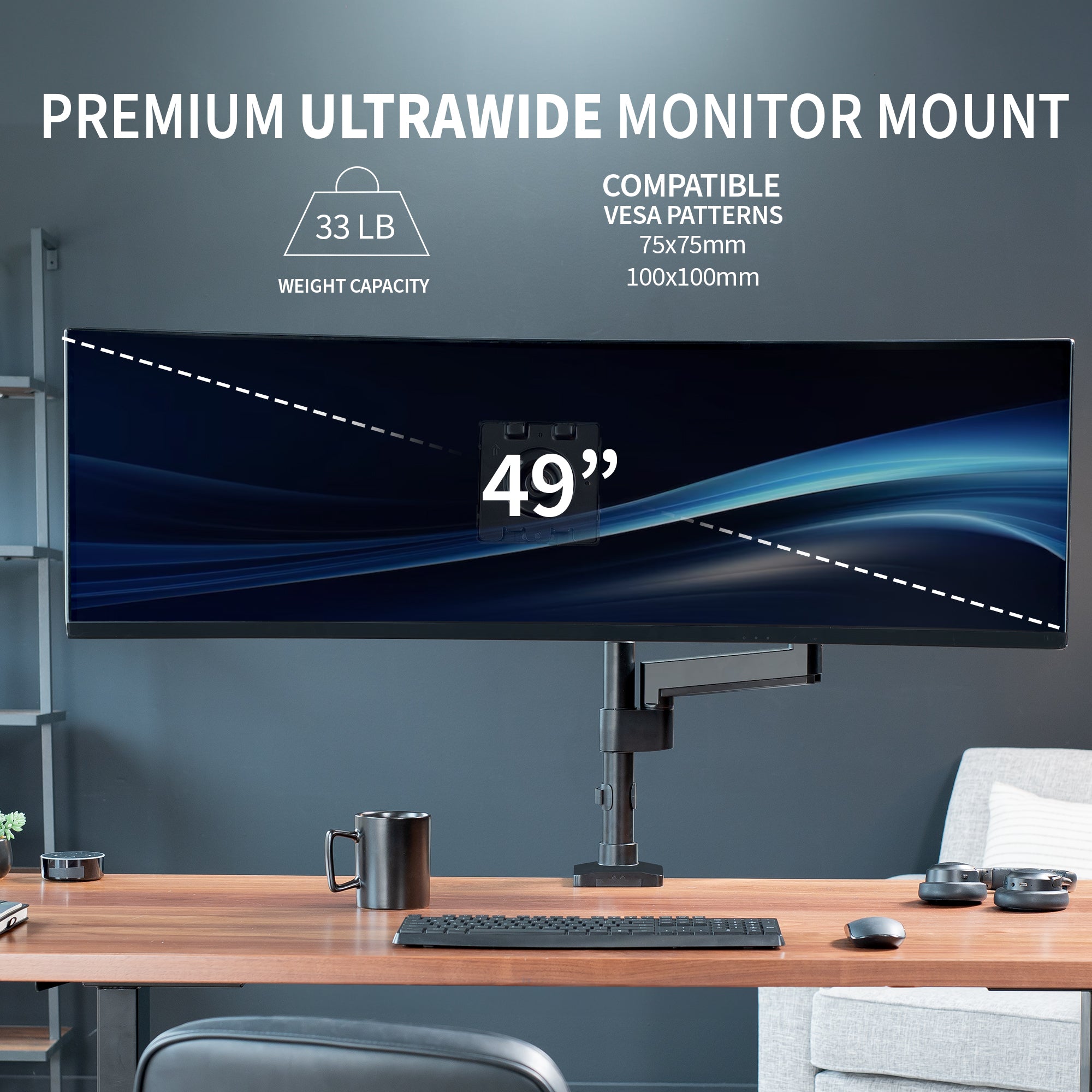 Premium ultrawide monitor mount