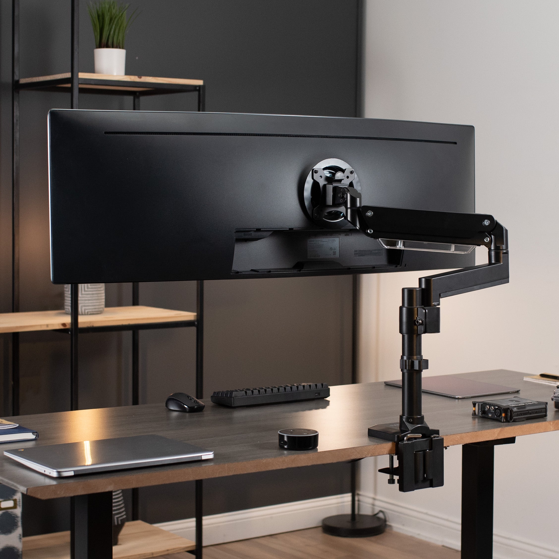Pneumatic Arm Single Ultrawide Monitor Desk Mount – VIVO - desk ...
