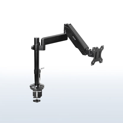 Sturdy adjustable pneumatic arm single monitor ergonomic desk mount for office workstation.