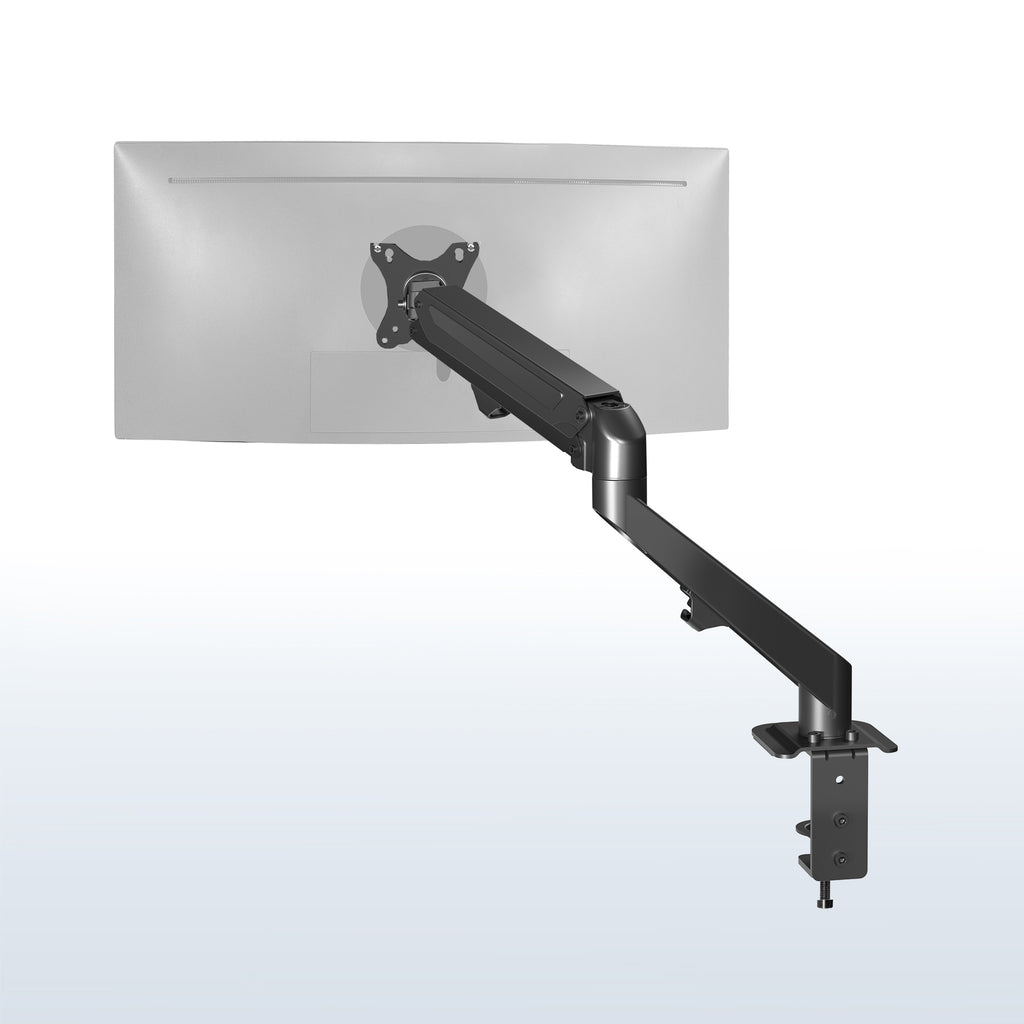 Pneumatic Arm Single Monitor Desk Mount - 17 to 27 Inch Screens