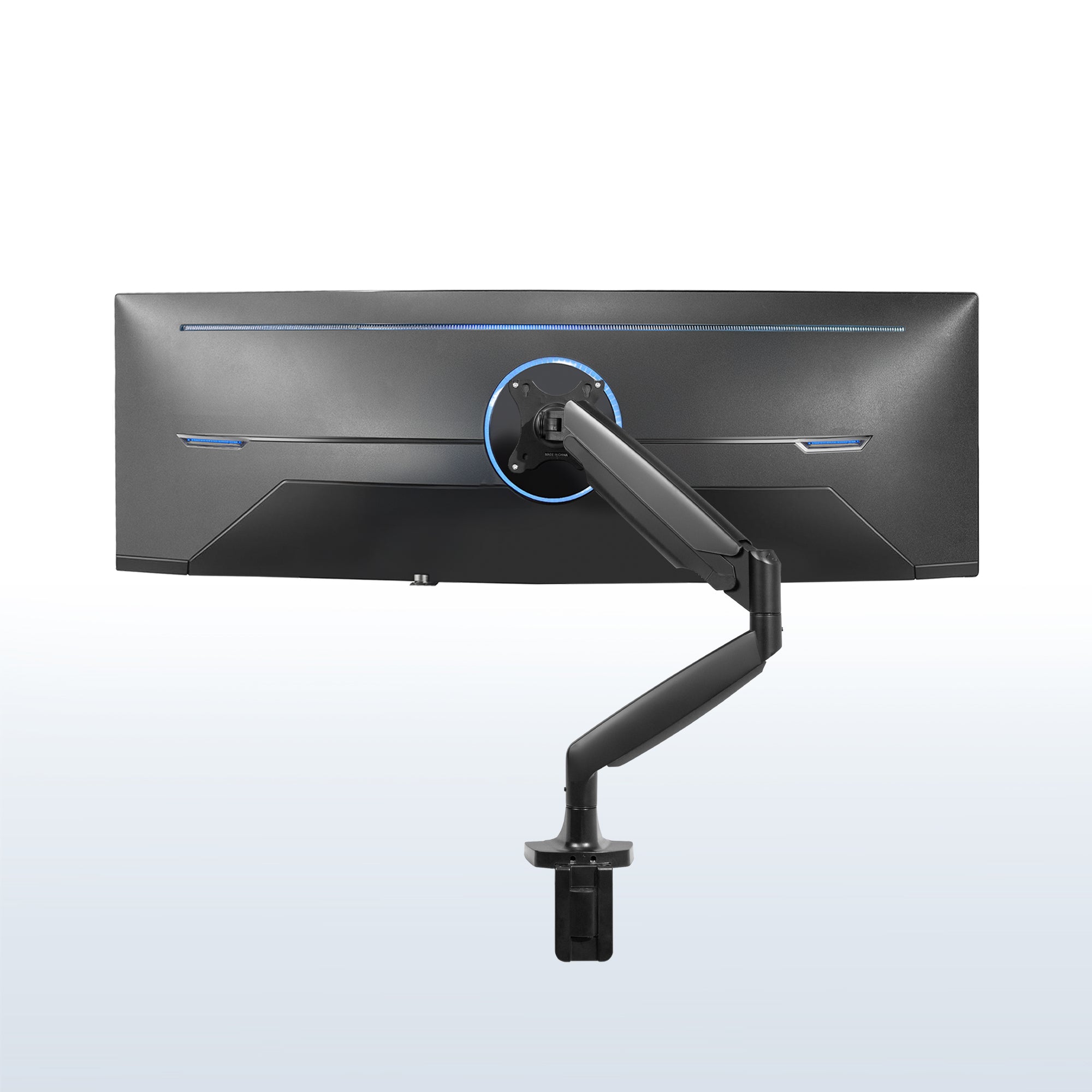 Pneumatic Arm Single Ultrawide Monitor Desk Mount - Up to 40