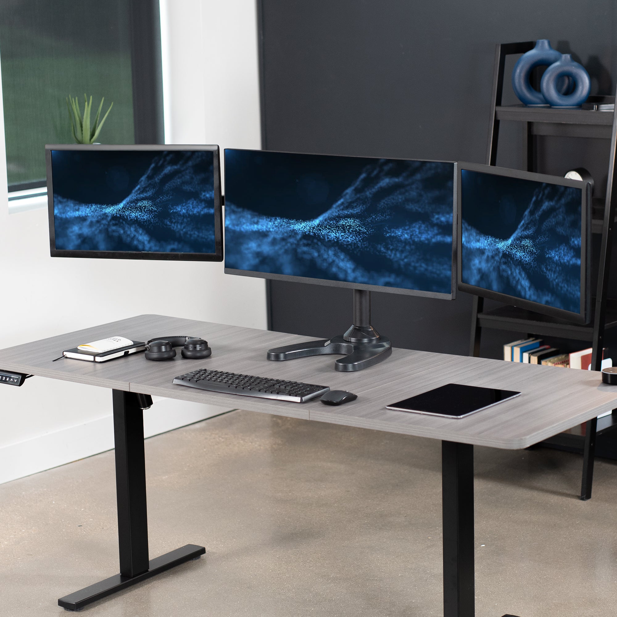 Triple Monitor Desk Stand