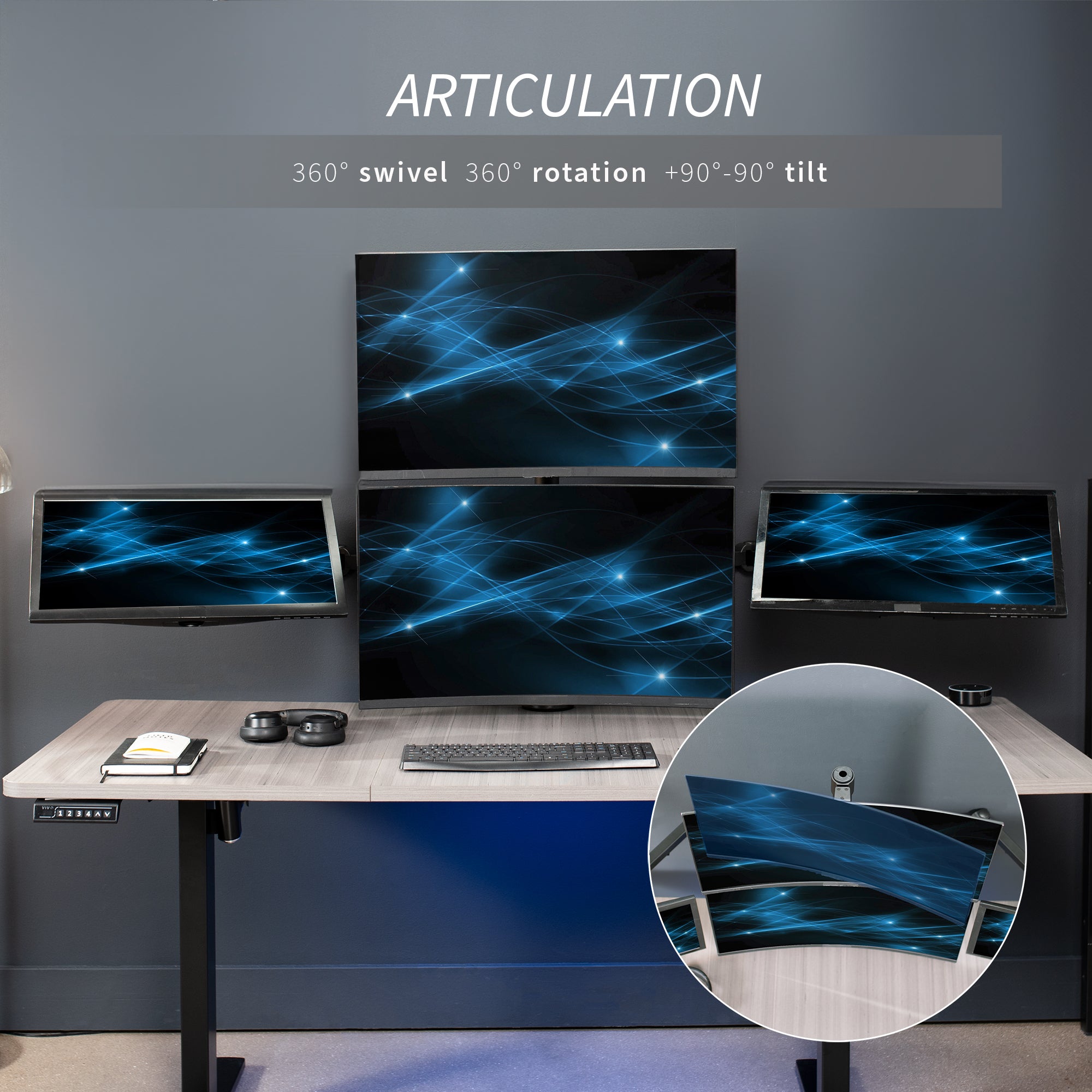 Good Portable Monitor Display - 15.6 Inch + Desk Mount & Stand & MORE