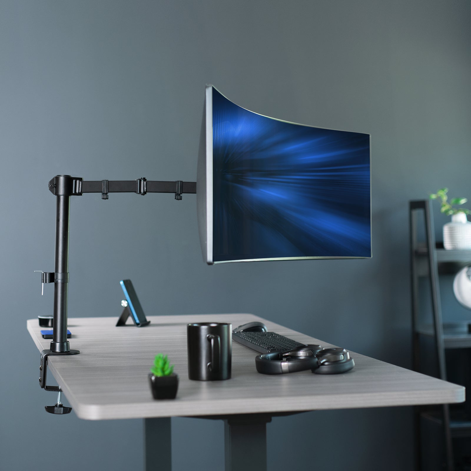 Single Ultrawide Monitor Desk Mount - Up to 45