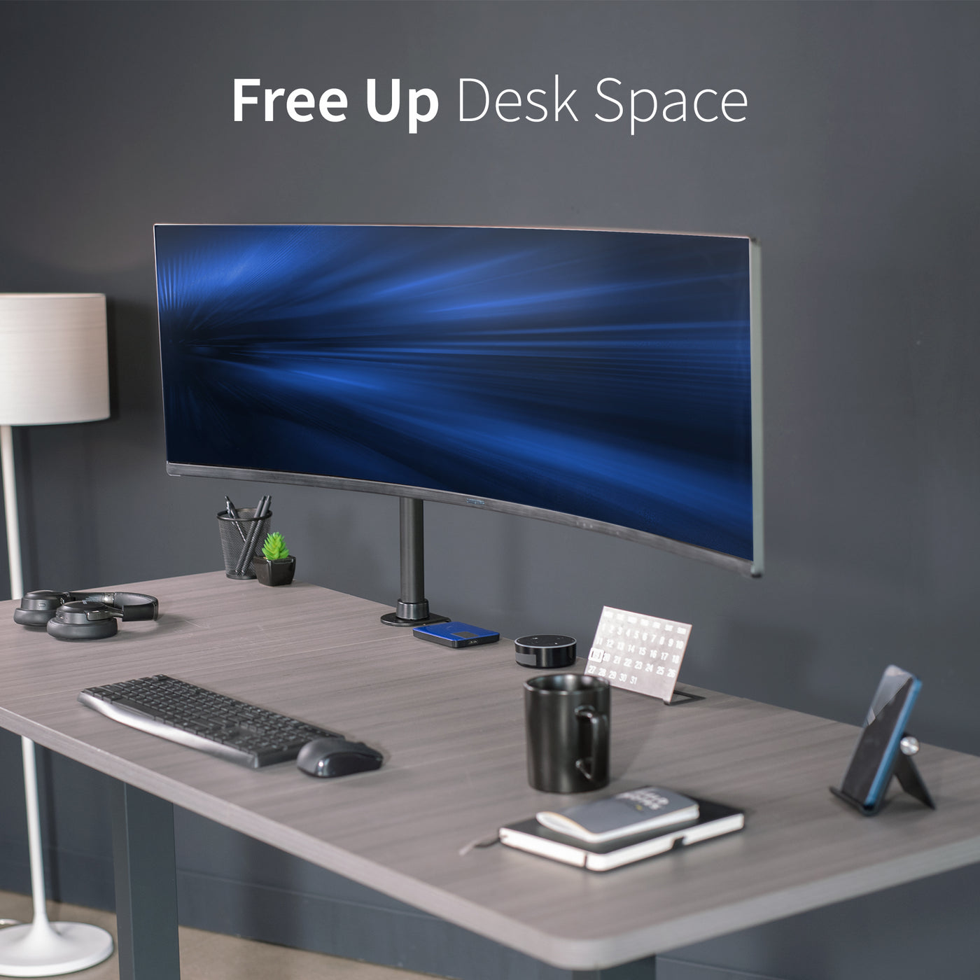 Single Ultrawide Monitor Desk Mount – VIVO - desk solutions, screen ...