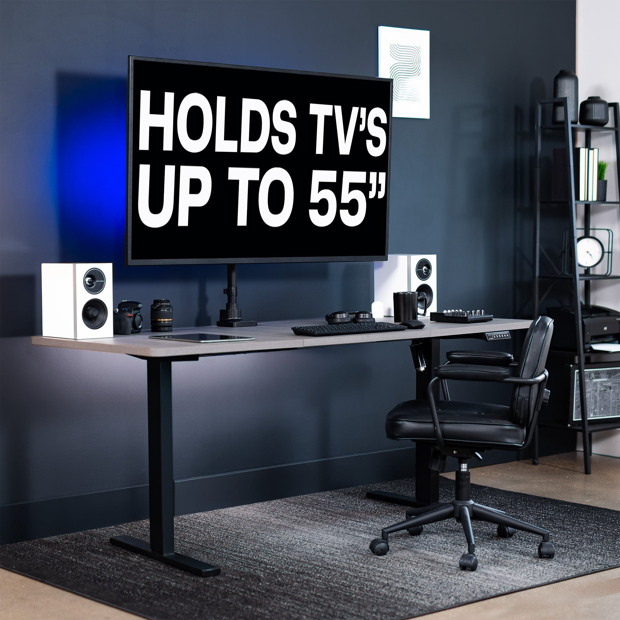 Articulating Arm Single TV Desk Mount