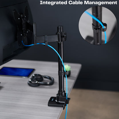 Articulating Arm Single TV Desk Mount