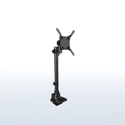 Black adjustable stand on a white background