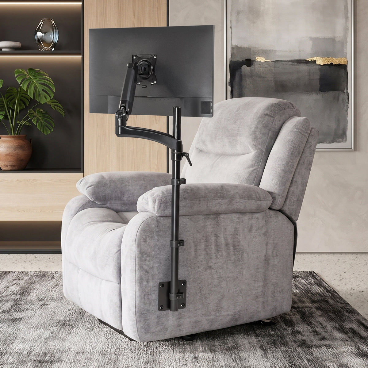 Single Monitor Mount Floor or Wall Stand - 17" to 32" Screens