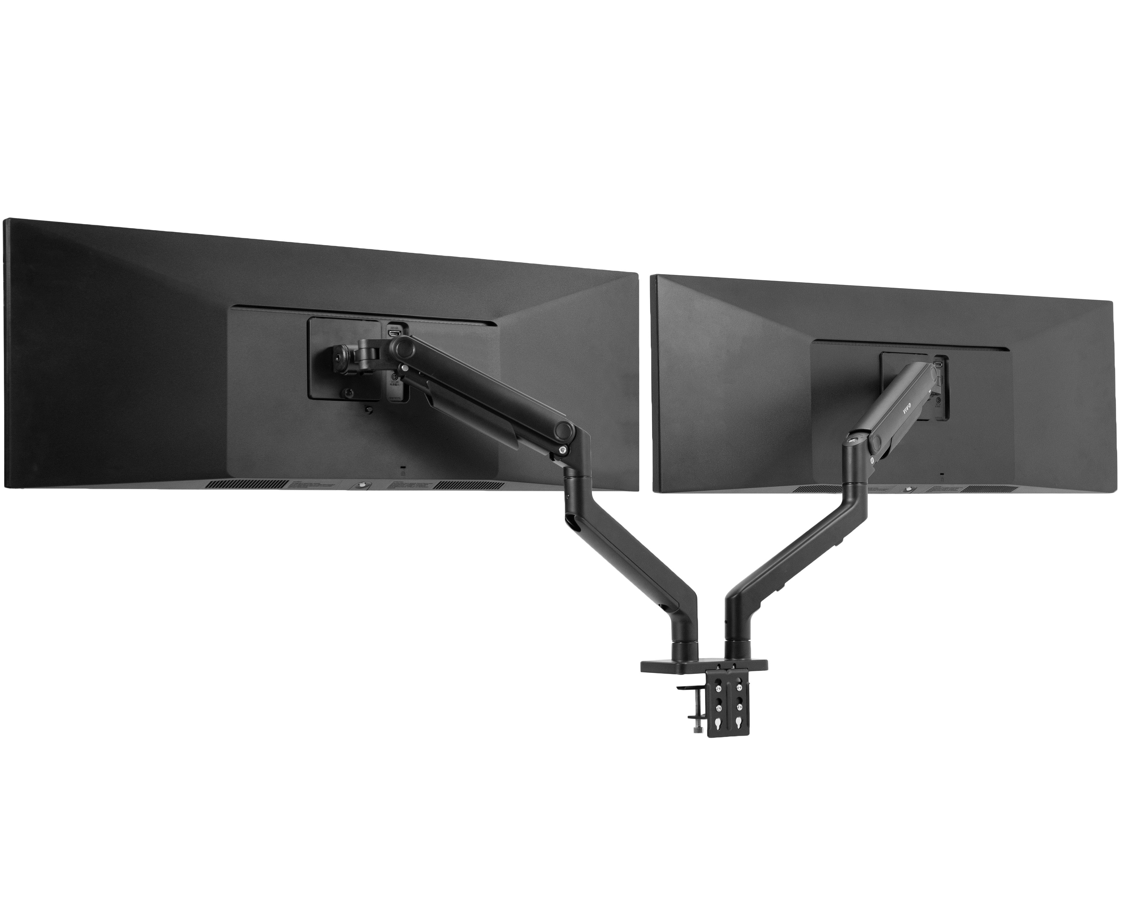 Mechanical Arm Dual Ultrawide Monitor Desk Mount - Up to 45" Screens