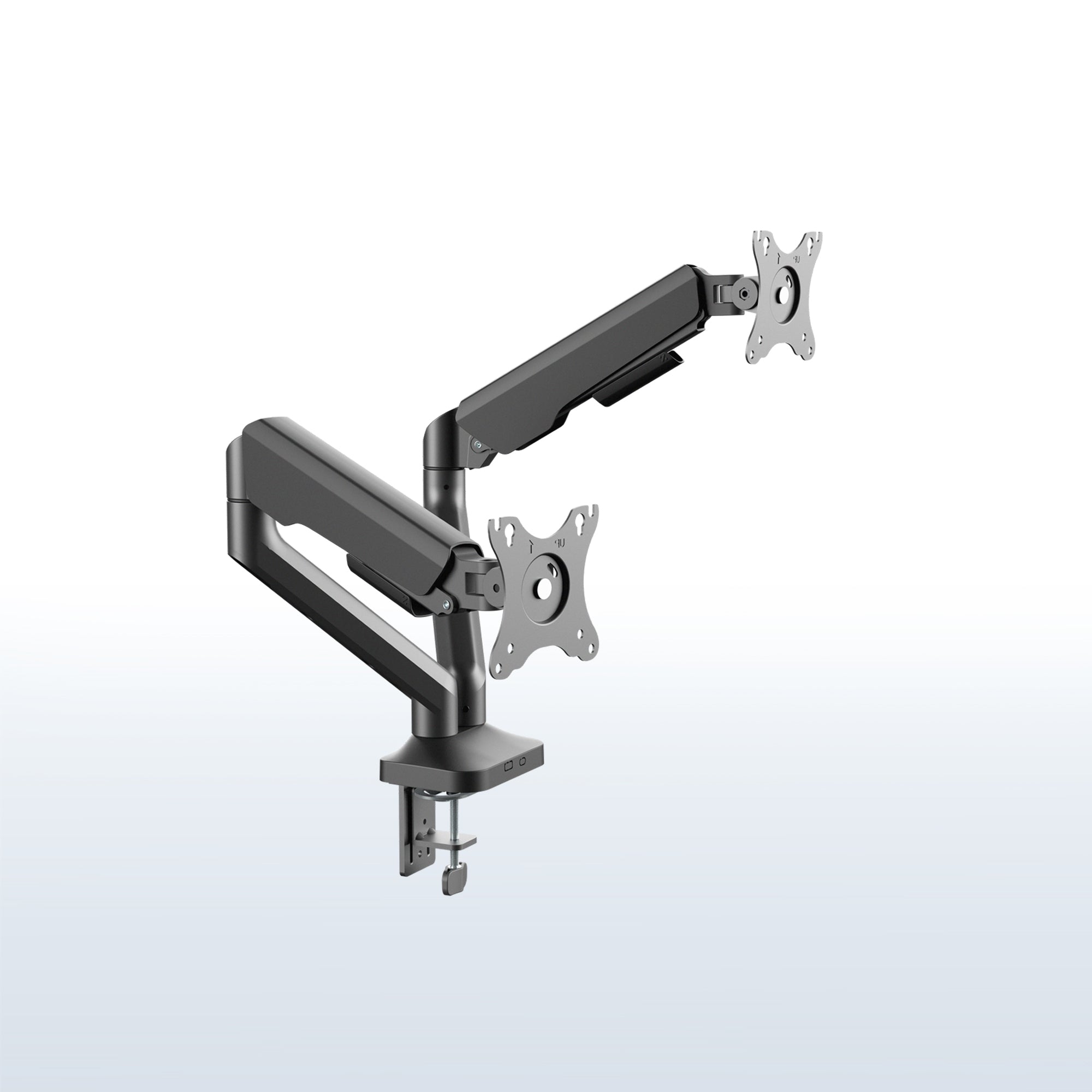 Pneumatic Arm Dual Ultrawide Monitor Desk Mount