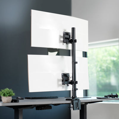 Dual Ultrawide Vertical Monitor Desk Mount with Arms