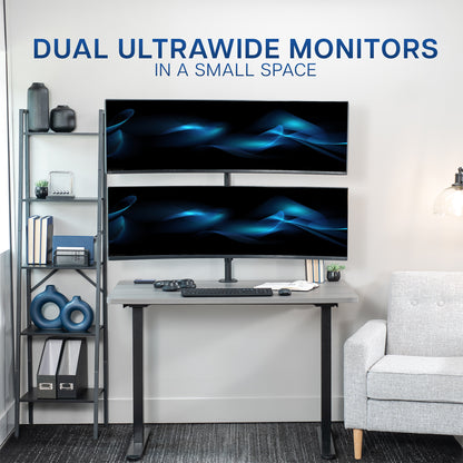 Dual Ultrawide Vertical Monitor Desk Mount