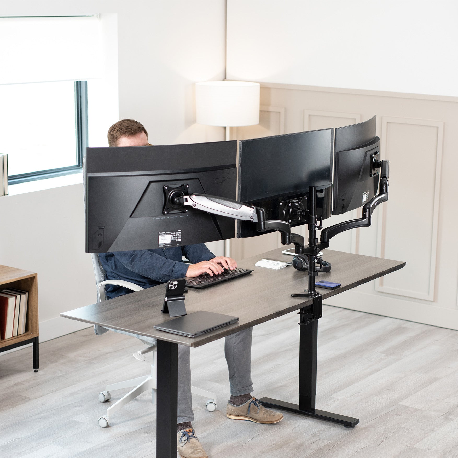 Triple shops Monitor Desk Mount