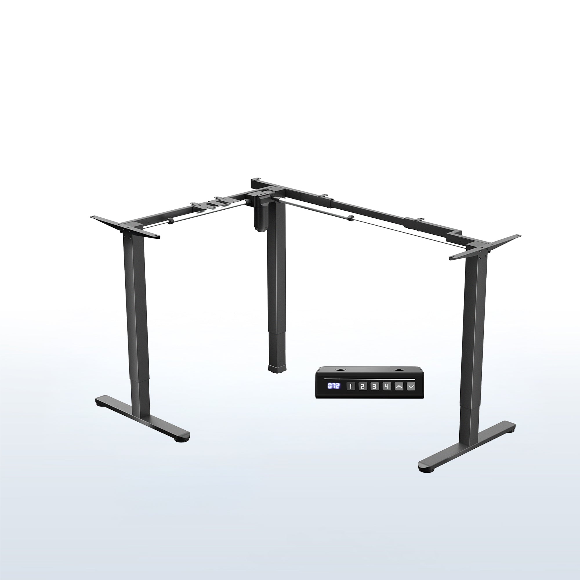 Black Corner Electric Desk Frame