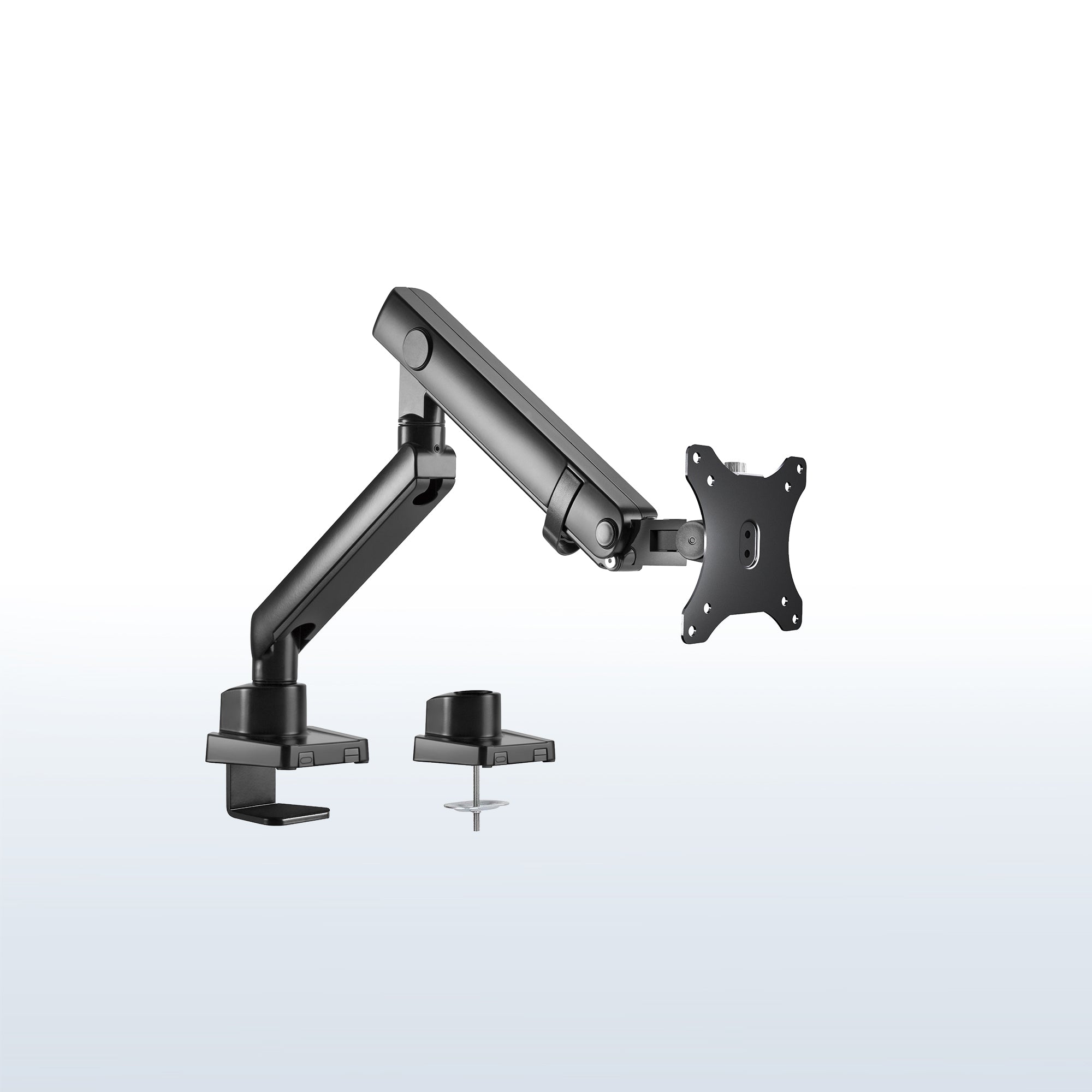 Pneumatic Arm Single Monitor Desk Mount  
