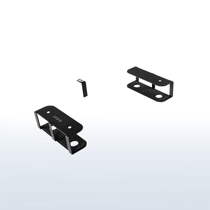 Under desk storage mount brackets.