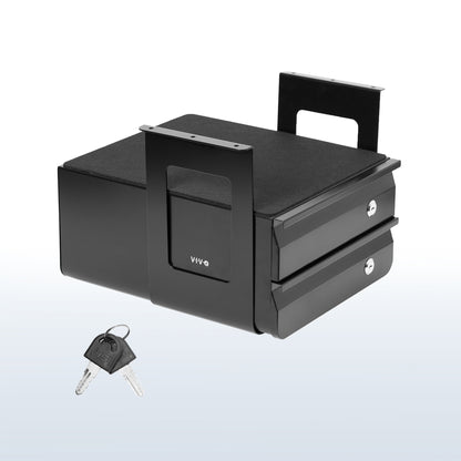 Secure Under Desk Pull-Out Locking Drawer with Keys