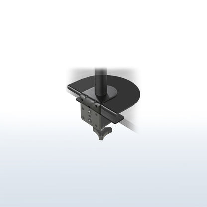 Sturdy reinforcement brackets for clamping on monitor mounts.
