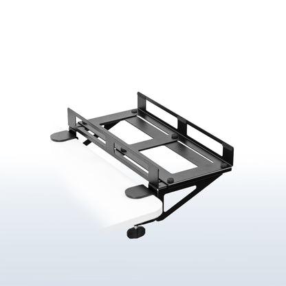 Clamp-On Adjustable Deskside Gaming PC Mount, Wall Mount, Computer Case CPU Holder with Secure Locking
