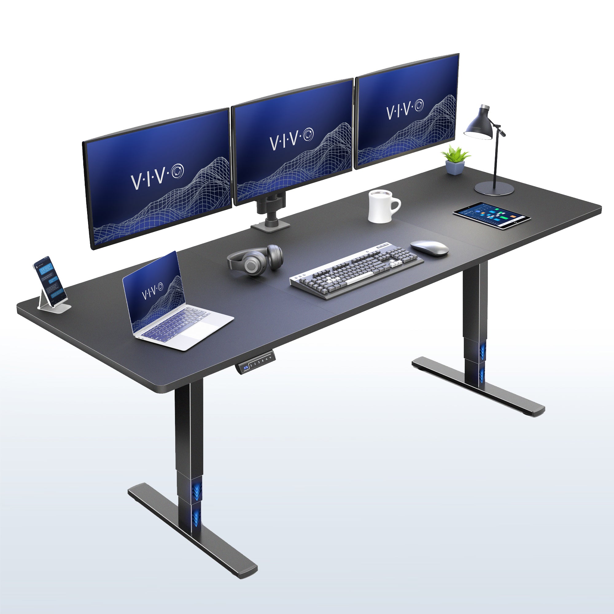 2E Series - 83" x 30" Electric Desk with Touch Screen Memory Controller