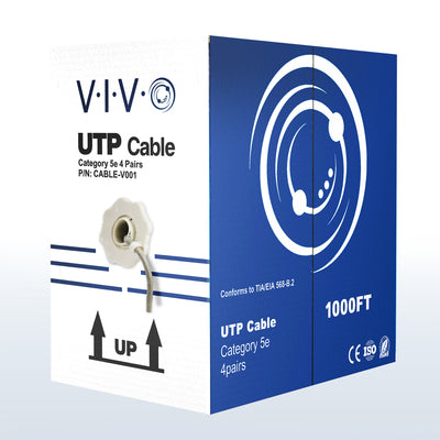 Grey 1,000ft Cat5e Ethernet Cable