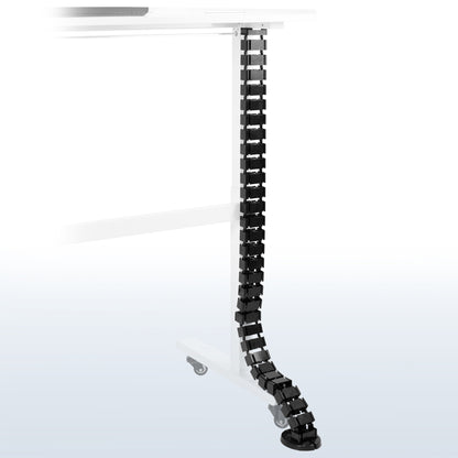 This flexible cable strip provides modern and attractive desk-to-floor cable management for your work area, perfect for height adjustable and standard desks alike. 