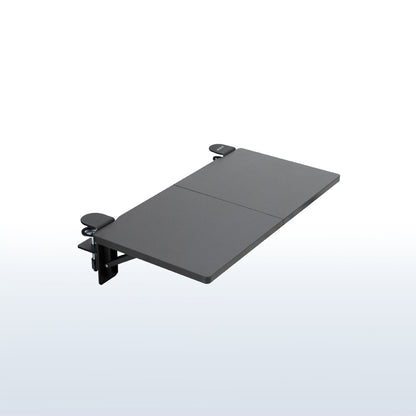 Clamp-on 24 x 12 inch (14 Including Clamps) Desk Extender, Foldable Keyboard Tray, Table Mount for Sit Stand Desks