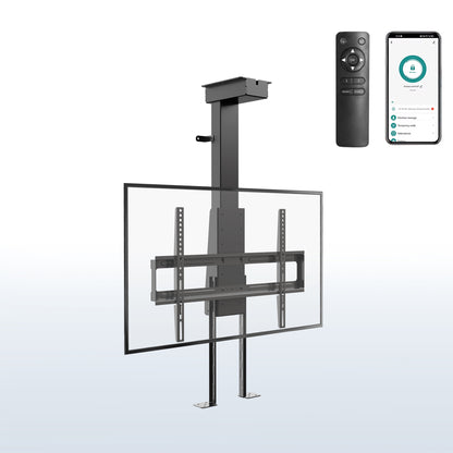 Motorized Drop Down TV Mount with Remote Control -  37” to 65” Screens