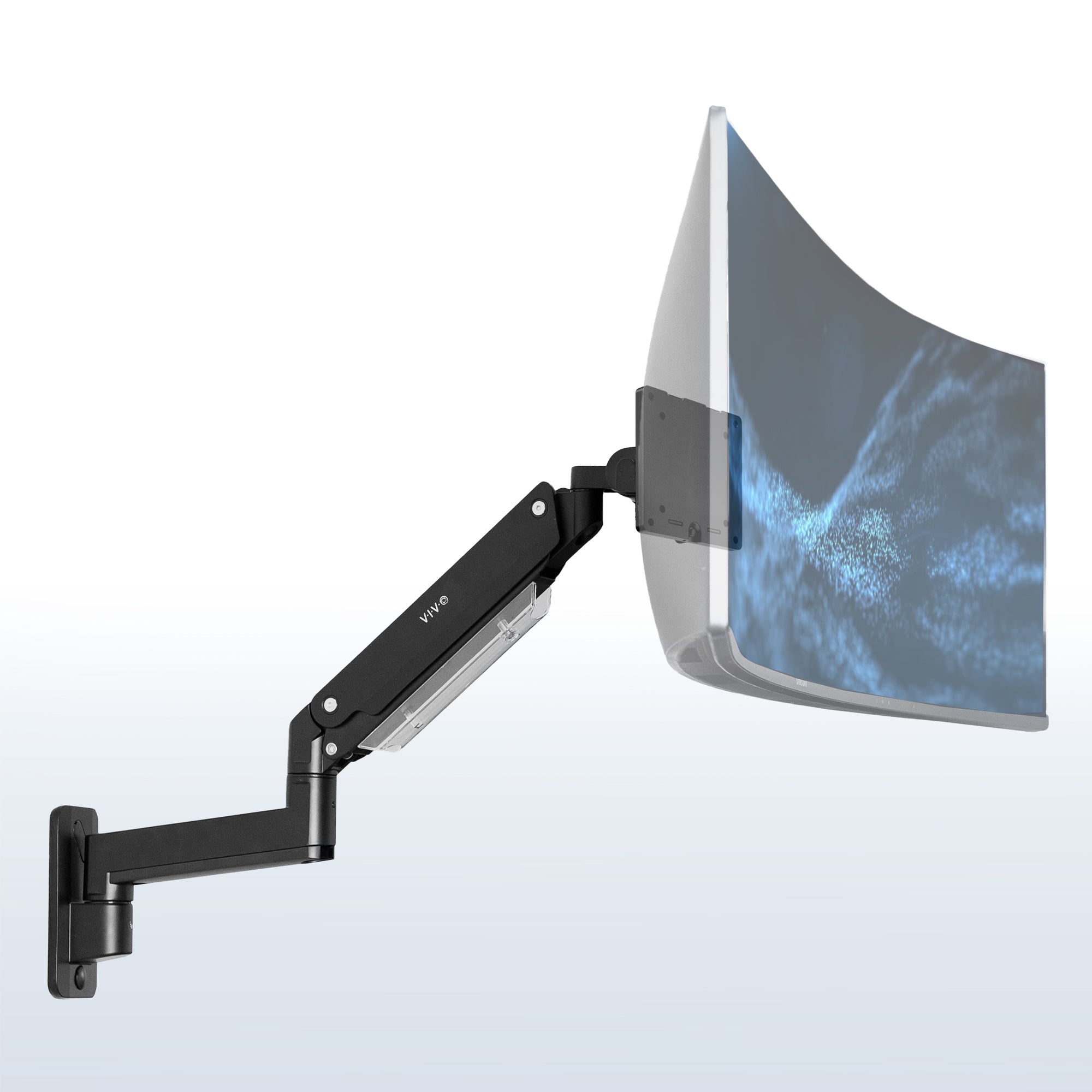 Premium Aluminum Heavy Duty Monitor Arm for Ultrawide Screens up to 49 inches and 44 lbs