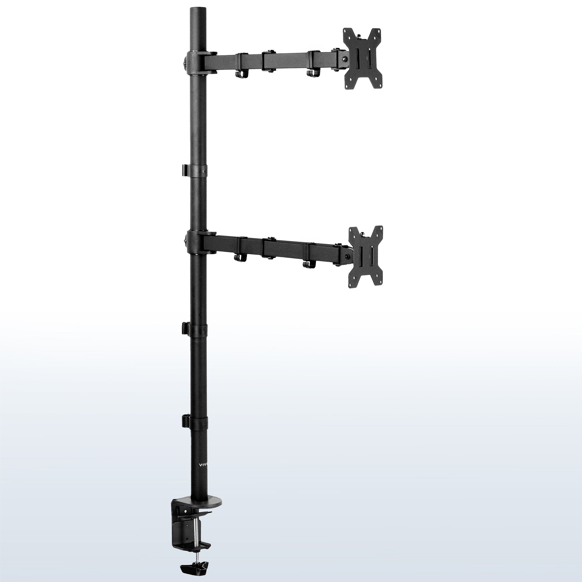 Dual Vertical Monitor Extra Tall Desk Mount