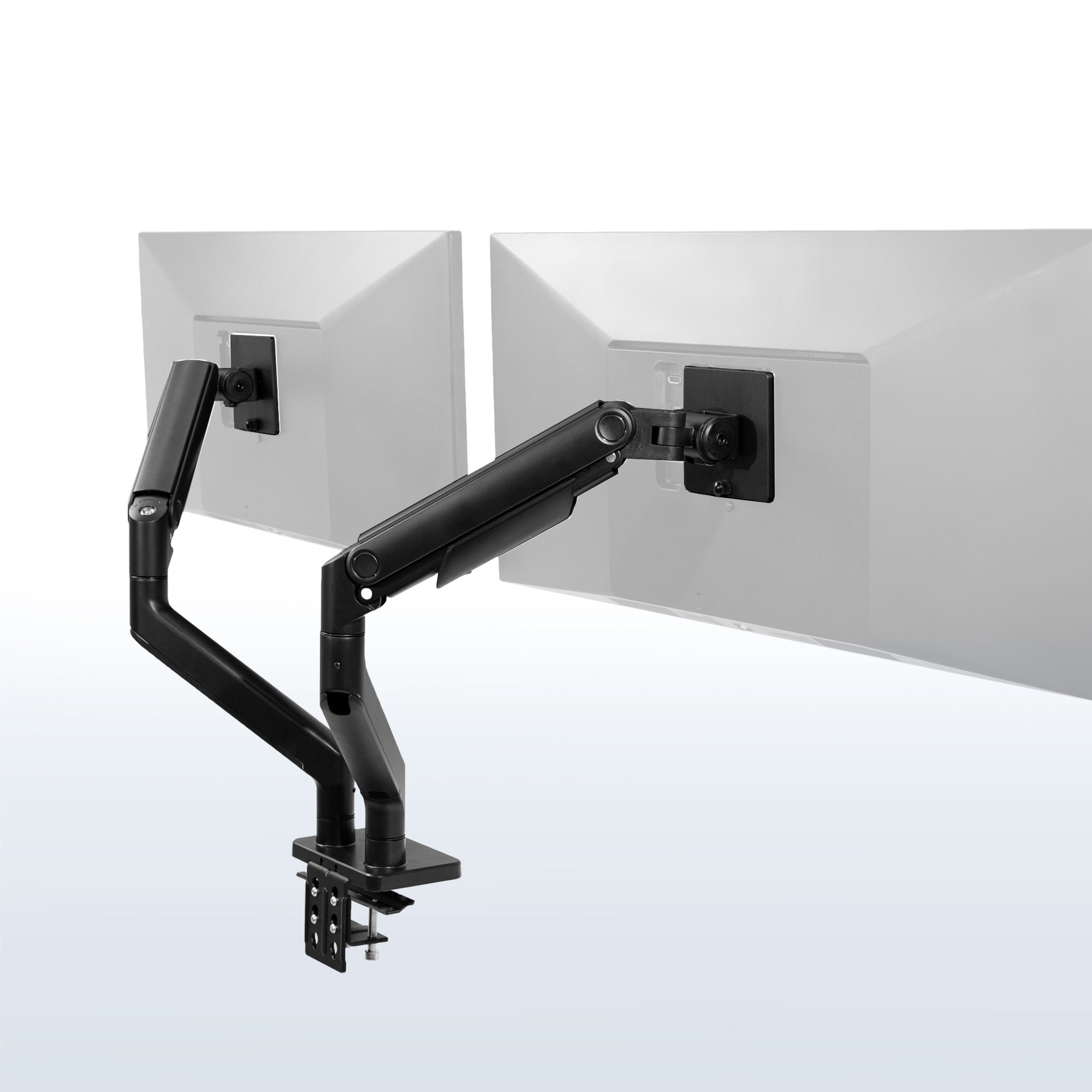 Mechanical Arm Height Adjustable Dual Ultrawide Monitor Desk Mount